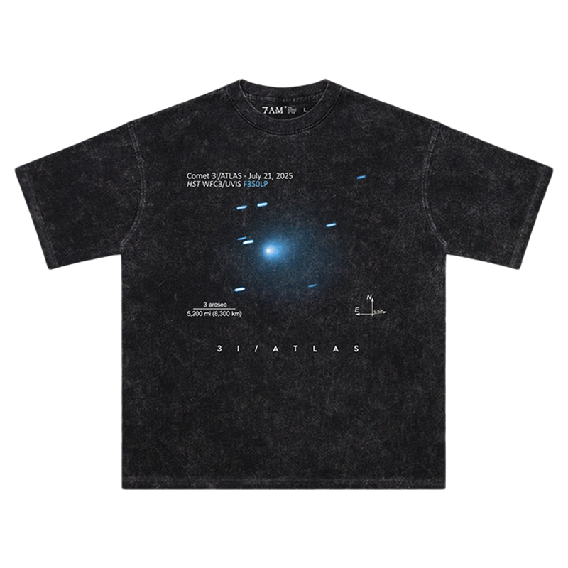 7AM-3I/ATLAS外星人造访新纪元人类升维水洗做旧纯棉短袖T恤极客