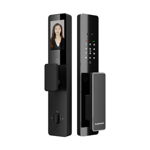 Lenovo联想智能门锁3D人脸识别指纹锁家用入户防盗门密码锁带监控