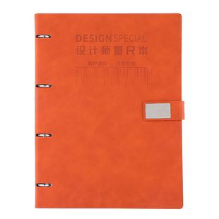 设计师量尺寸专用本量房本A4活页加厚装修室内设计笔记本子硬壳网格全屋定制测量记录本网格手绘线圈本绘图本