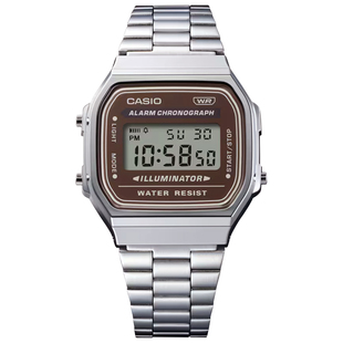 CASIO卡西欧手表学生经典小方块复古运动防水电子表A168WA-1W/3A