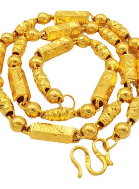 越南沙金男士竹节款久不掉色项链