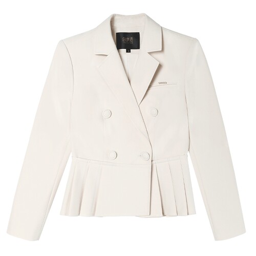 白鹿语轻熟优雅风双排扣西装外套26春新款高级感职场收腰显瘦上衣