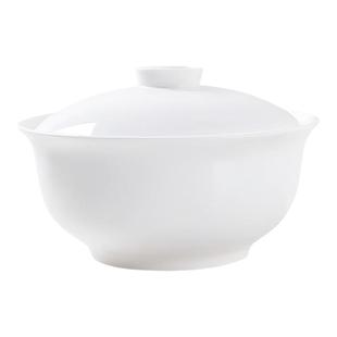 优质纯白无铅骨瓷汤碗汤盆带盖陶瓷碗新款家用蒸碗品锅釉下彩餐具