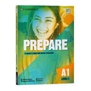现货 进口原版剑桥英语教材第二版 Prepare STUDENT'S BOOK AND ONLINE WORKBOOK 1级  A1-剑桥少儿英语二级 Movers 含在线