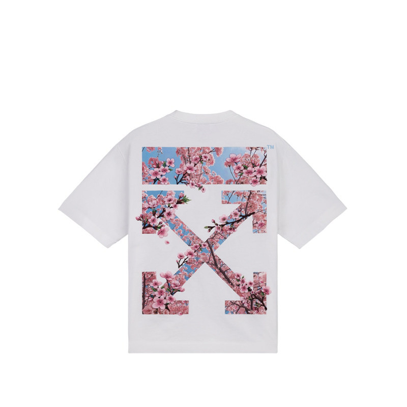 OFF-WHITE™樱花双箭头短袖T恤