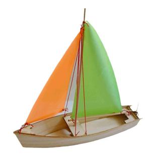 洞庭号自航帆船木质船模DIY帆船模型拼装玩具儿童手工课木制船模