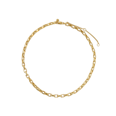 美国热牌单铜镀金INS叠戴项链