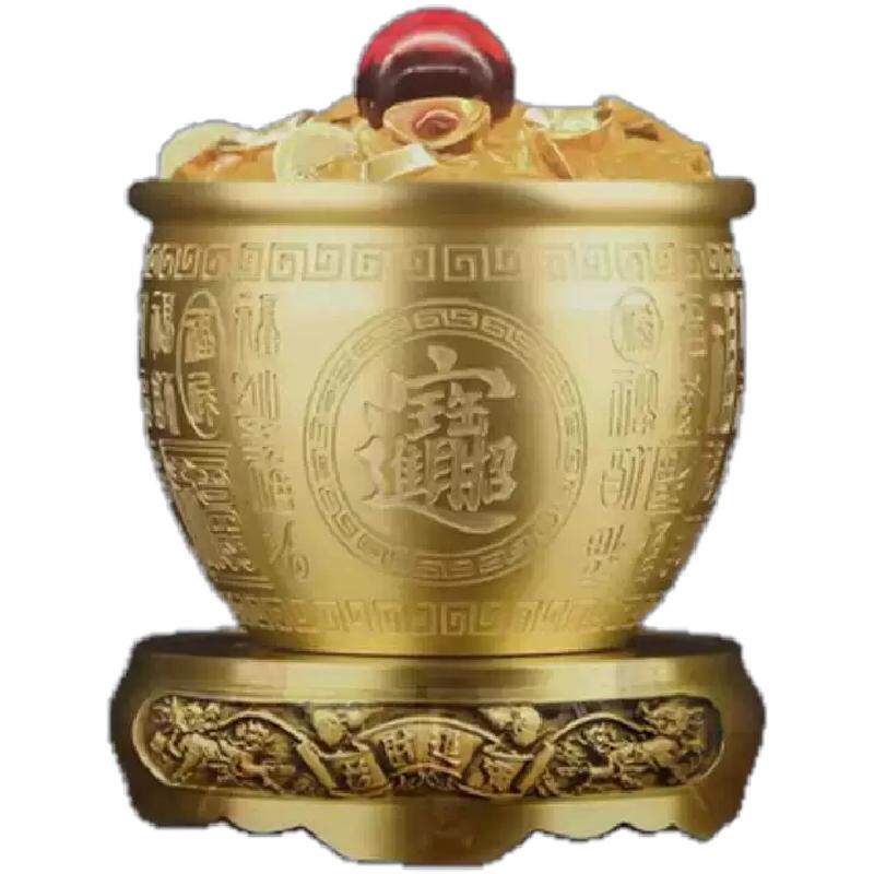 普陀山百福铜缸黄铜米缸大聚宝盆