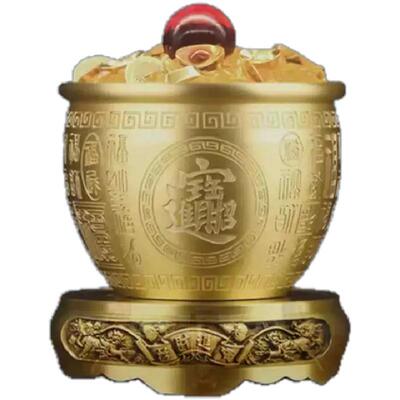 普陀山百福铜缸黄铜米缸大聚宝盆