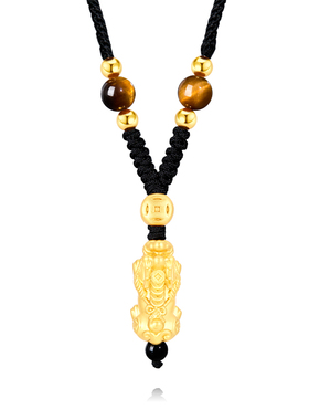 中国黄金瑞兽貔貅男士项链礼物