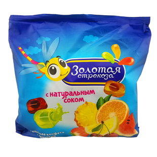 俄罗斯进口kdv蜻蜓什锦水果味夹心软糖小蜜蜂橡皮糖qq糖500克袋装