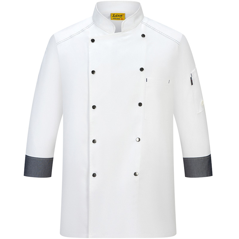 饭店餐饮厨师工作服短袖夏季定制