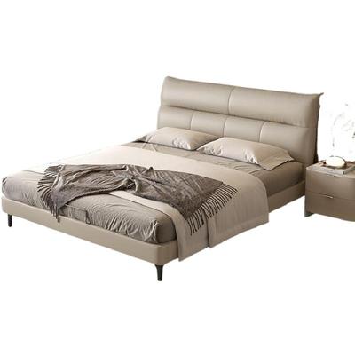 顾家家居现代轻奢头层牛皮双人床
