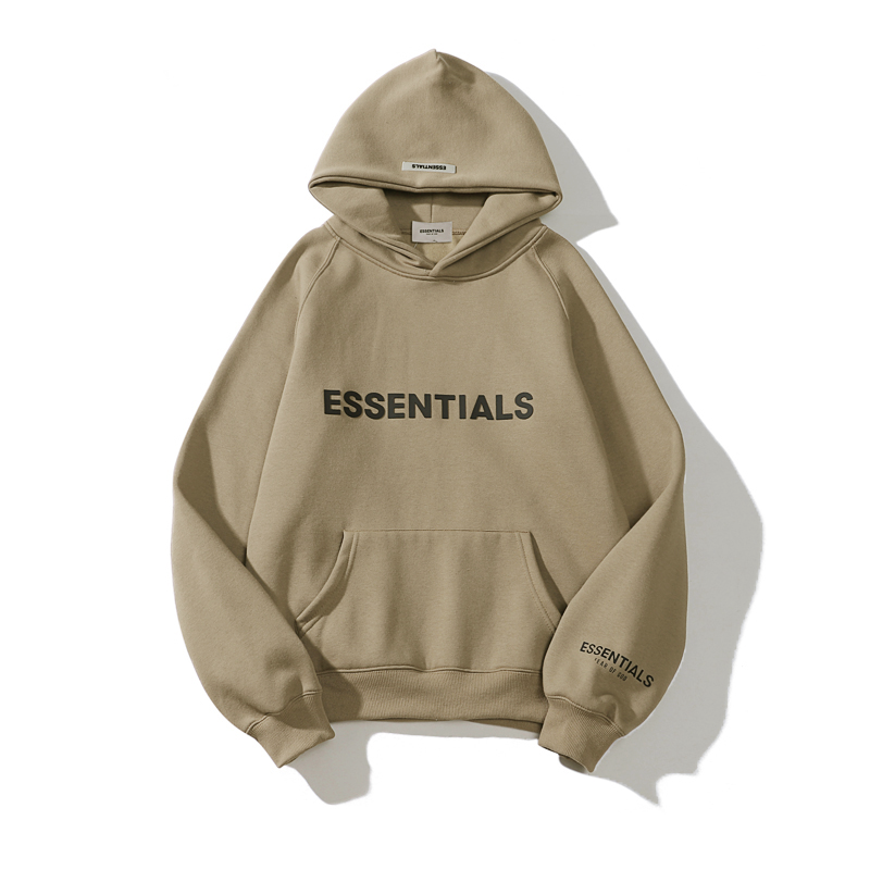FOG欧美ESSENTIALS压胶立体字母印花卫衣高街连帽衫男女情侣外套
