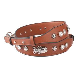 知鸟铆钉真皮包带时尚百搭潮牌同款宽肩带可替换的斜挎包带配件女