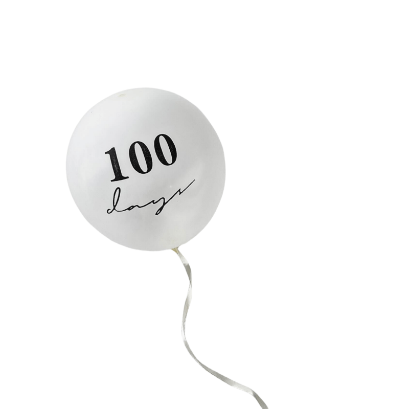 100Days银色字母数字铝膜