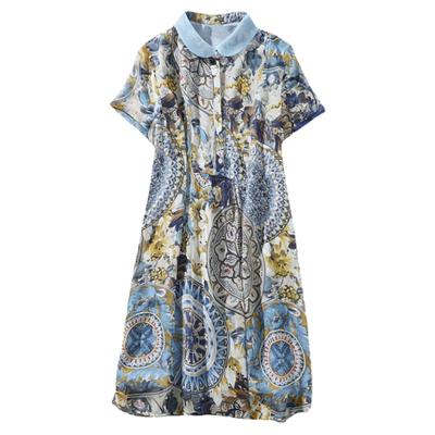 很凉快直筒遮肉有垂感宽松连衣裙