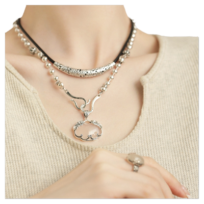 S925银玉髓貔貅轻奢气质