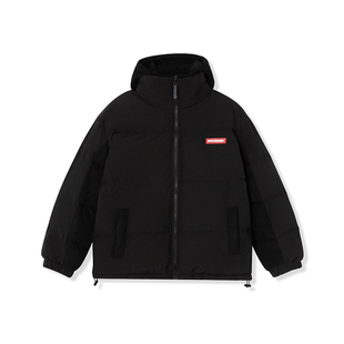 SprayGround25冬季假两件鲨鱼嘴羽绒服男女白鸭绒保暖加厚羽绒衣