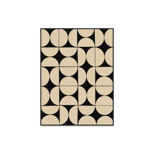 奶油中古风客厅装饰画抽象几何沙发背景墙落地画现代高级感装饰画