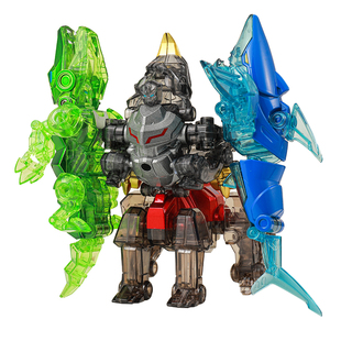 合金变形猩猩机甲金刚机器人老鹰鲨鱼鳄鱼动物四合体儿童男孩玩具