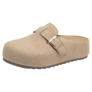 大东勃肯鞋半拖女外穿2026新款春季一脚蹬懒人博肯鞋厚底包头拖鞋