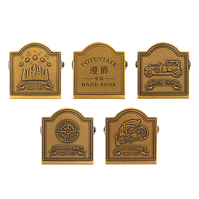 遵爵复古金属黄铜夹绘画手账夹