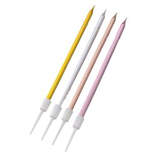 彩金单支包装袋铅笔直杆蜡烛烘焙蛋糕装饰创意浪漫镀金生日插件