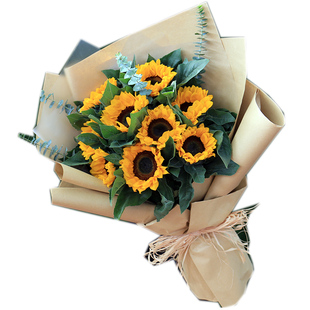混搭向日葵混搭花束送老师同城速递鲜花上海花店配送上门小时达