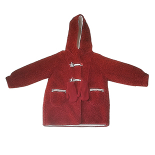 女童毛绒大衣冬款2026新款格拉芙加绒加厚中长款棉袄女孩外套冬装