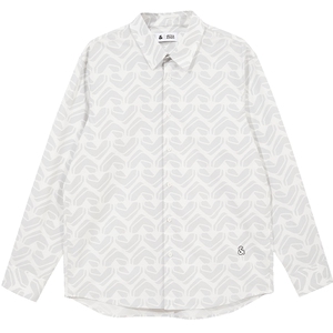 杰克琼斯秋季新款男士衬衫满印宽松长袖休闲高级感花衬衣外套痞帅