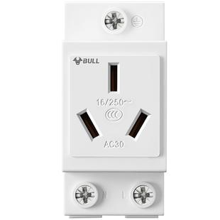 公牛插座旗舰模数化导轨插座LAC30五孔三插16A二孔10A配电箱插座