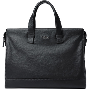 金利来新款商务公文包男士真皮大容量手提包头层牛皮办公出差男包