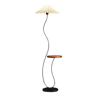 百褶落地灯客厅沙发旁茶几置物架一体2026年新款高级感卧室氛围灯