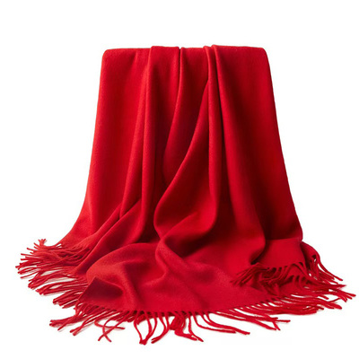 100%纯羊绒围巾女2025冬加厚保暖