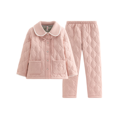 芬腾女士睡衣冬季珊瑚绒夹棉套装