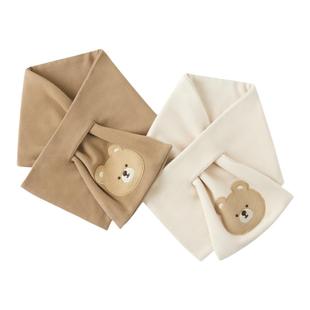 尼多熊宝宝围巾秋冬款儿童围巾男女孩保暖围脖护颈巾婴幼儿围巾