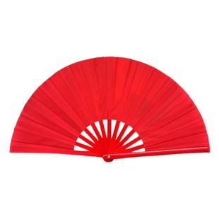 红色扇子功夫响扇红色黑色表演舞蹈雪龙吟扇太极扇双色舞蹈扇