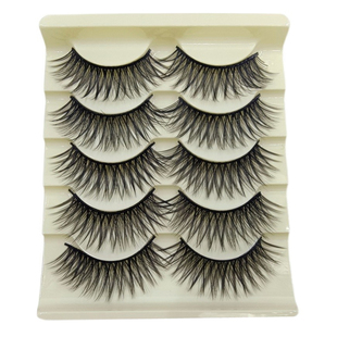 特加长交叉款14mm超长5对装003假睫毛浓密夸张舞台表演COS棉线梗