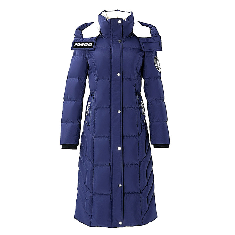 逐雅2026冬季新品90%白鸭绒时尚轻奢羽绒服女中长款加厚保暖外套