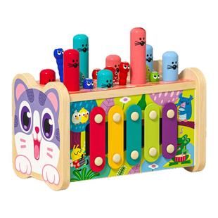 打地鼠积木蒙氏早教益智玩具宝宝1到3岁钓鱼儿童智力开发托班教具