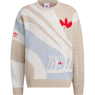 Adidas/阿迪达斯正品三叶草男子经典复古针织运动卫衣IN0985