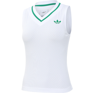 Adidas阿迪达斯三叶草网球服25年王欣瑜温网同款运动背心女JM4737