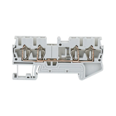 弹簧纯铜阻燃平方双进双出端子排