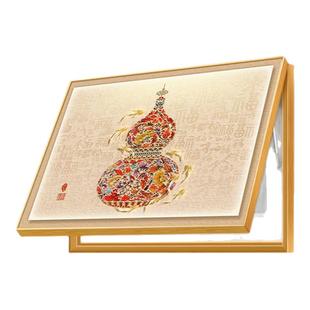 福禄葫芦入户电表箱装饰画免打孔多媒体盒新中式遮挡电闸简约挂画