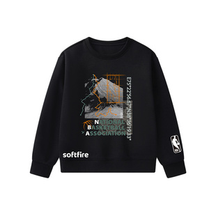NBA儿童联名运动卫衣男童户外休闲长袖上衣女童2026新款SOFTFIRE