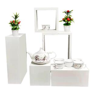 鞋子包包白色几何体摄影道具产品拍照装饰摆件摆台拍摄场景布置