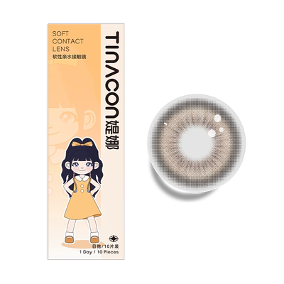 官方正品混血美瞳日抛30片10蓝灰棕色大小直径隐形眼镜LX带度数TN