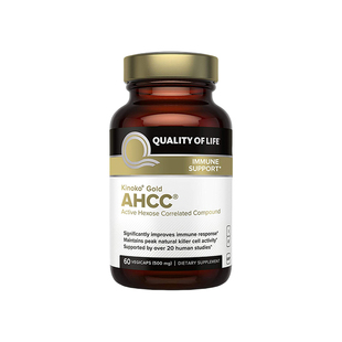美国Quality of Life活性己糖相关化合物AHCC黄金版免疫支持胶囊