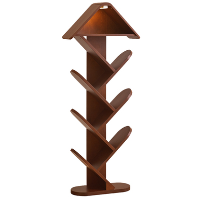 实木书架落地置物架角落窄款书架